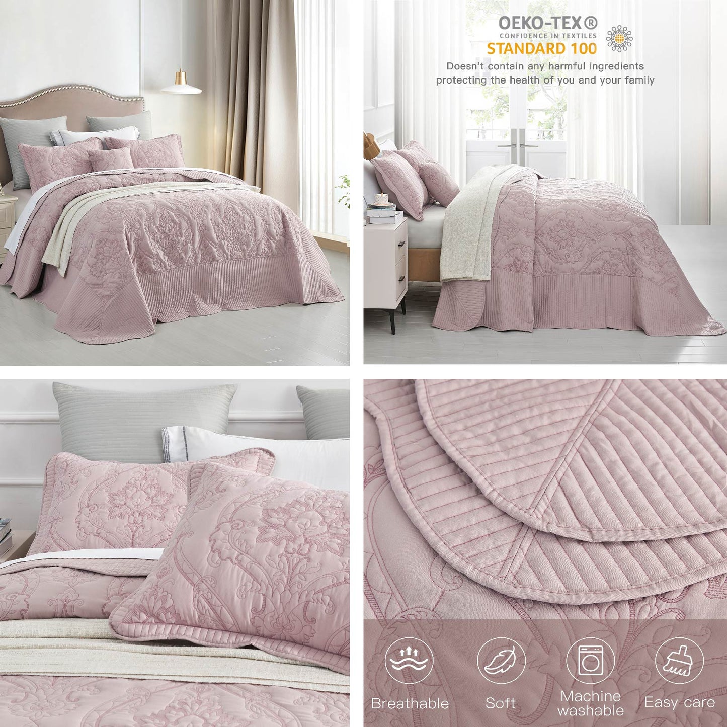 CHIXIN Oversized Bedspread Coverlet Set