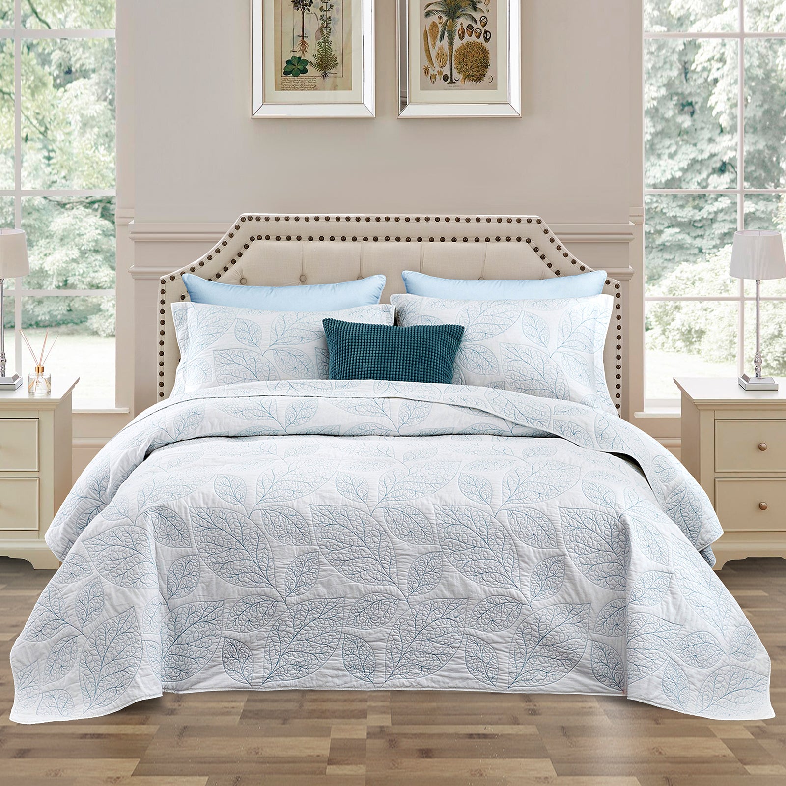 CHIXIN 100% Cotton Quilt Set