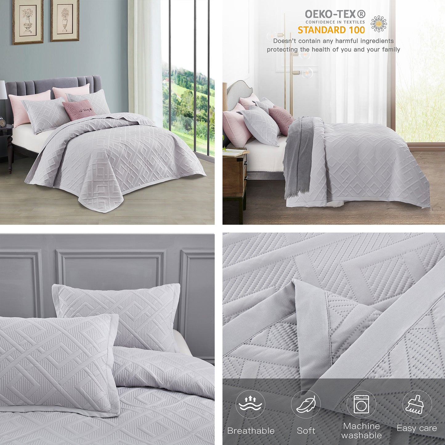 CHIXIN Modern Contemporary Quilt Set