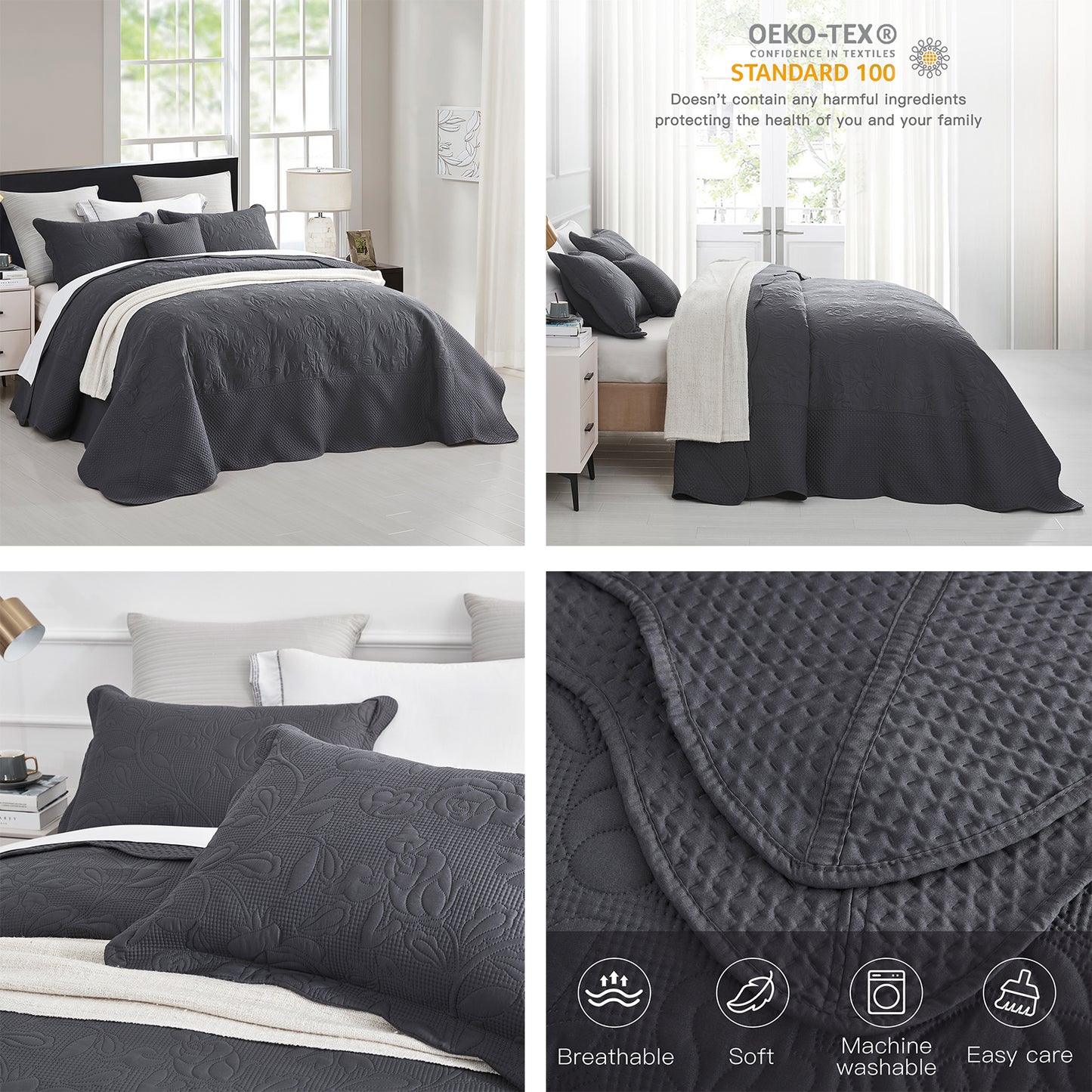 CHIXIN Oversized Bedspread Set