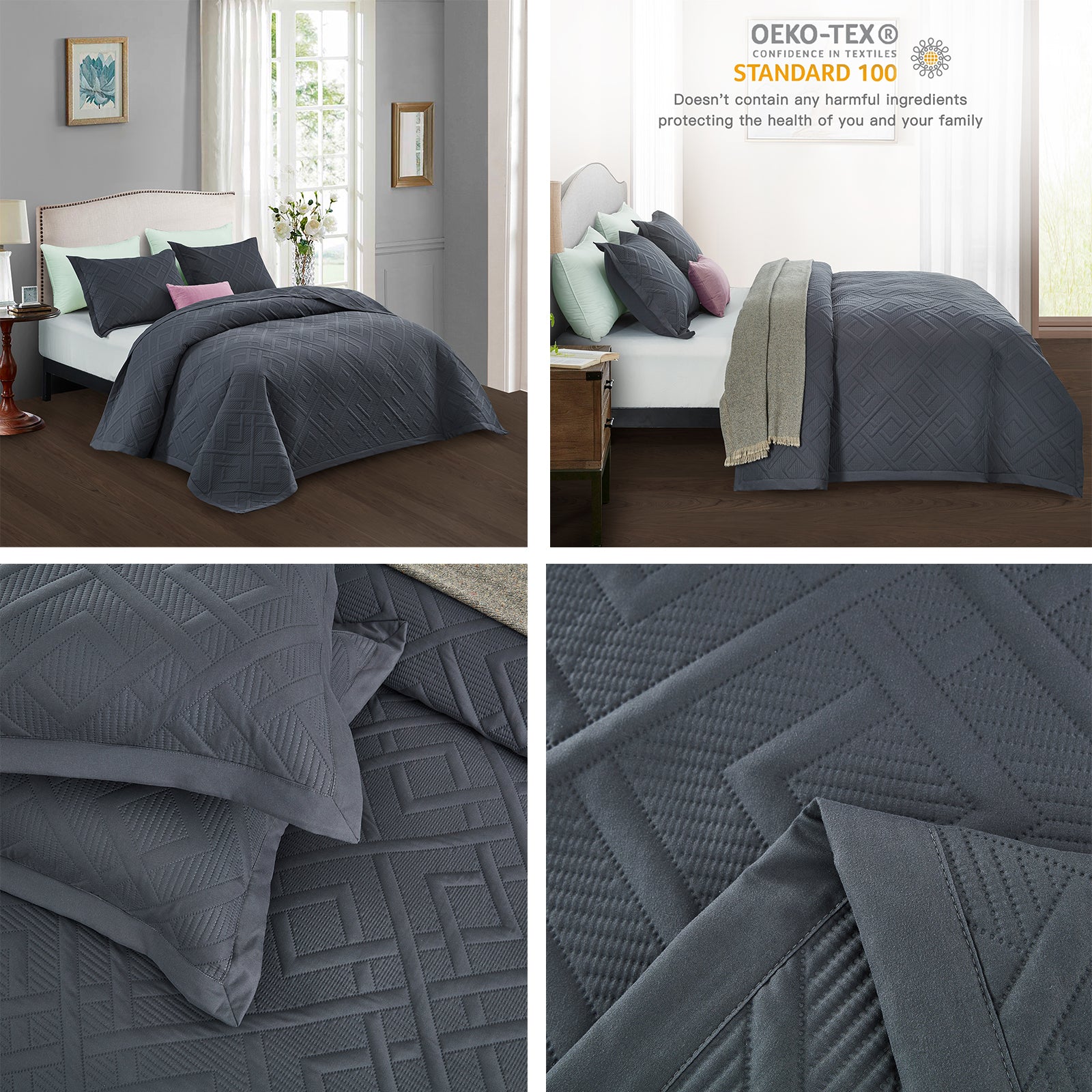 CHIXIN Modern Contemporary Quilt Set