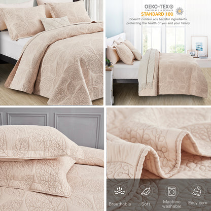 CHIXIN 100% Cotton Quilt Set