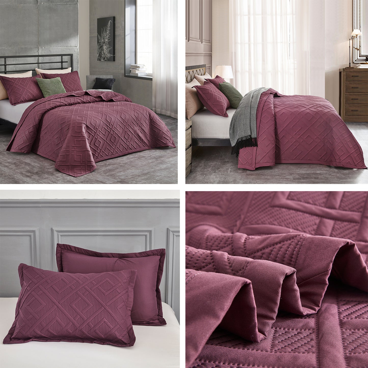 CHIXIN Modern Contemporary Quilt Set