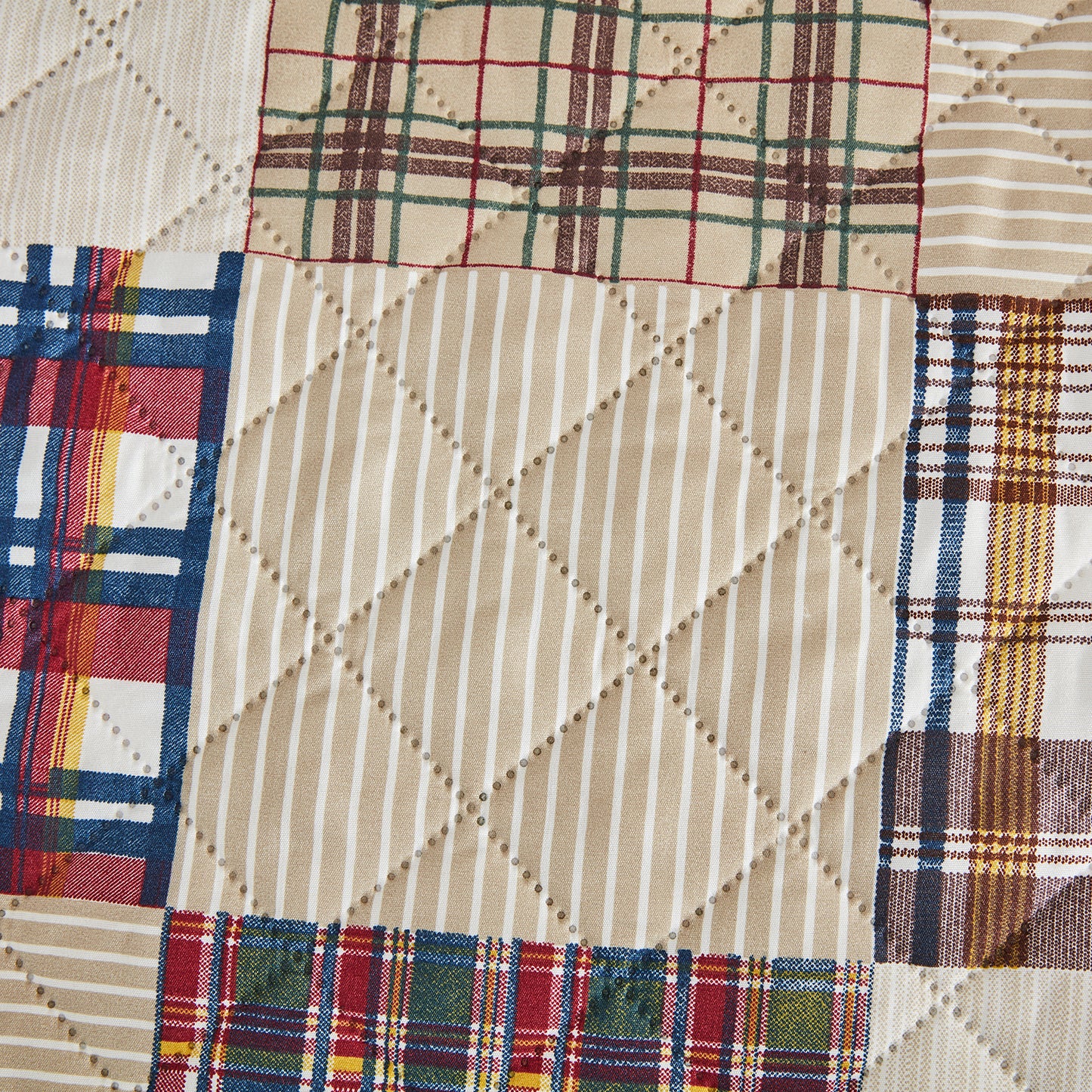 CHIXIN Plaid Patchwork Quilt Set