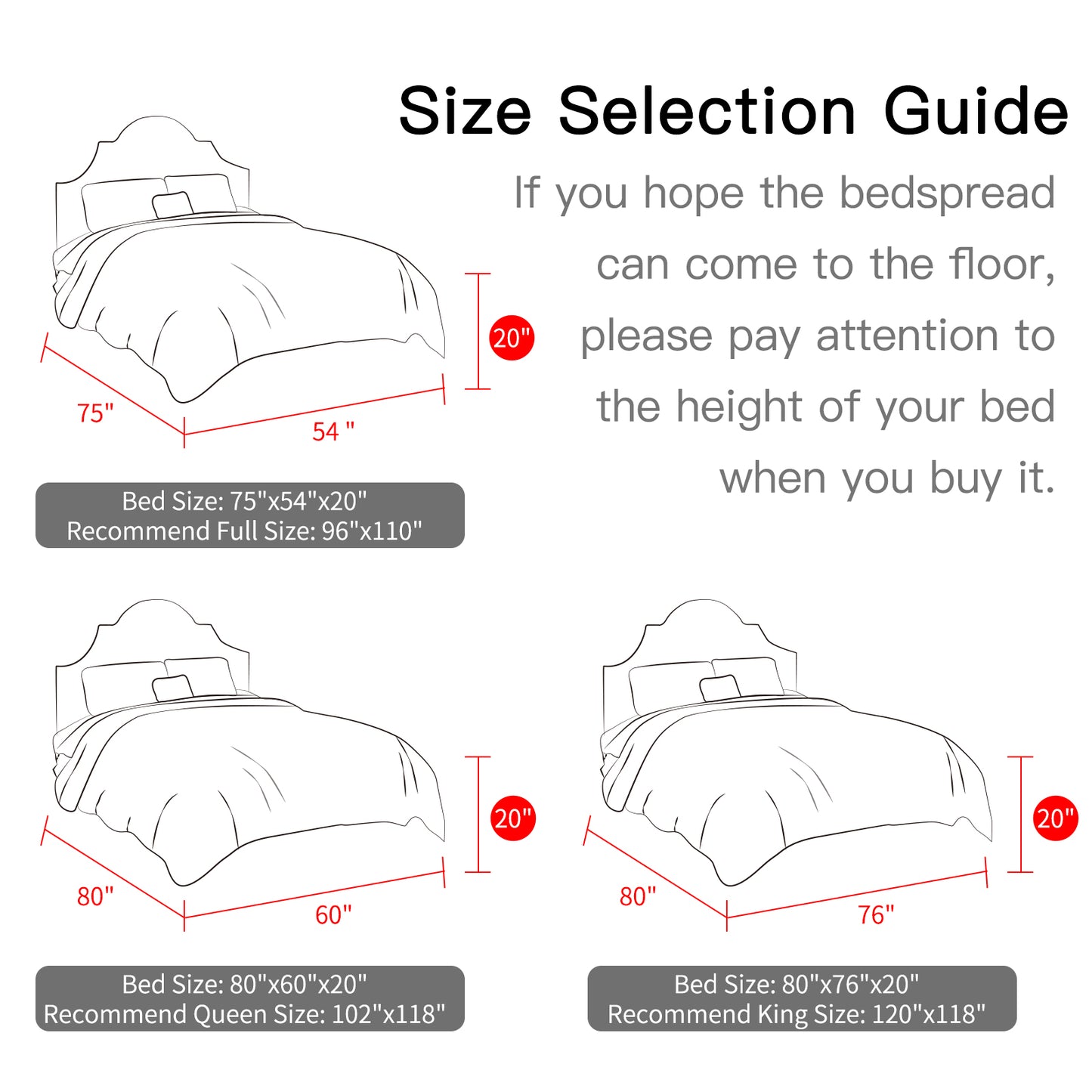 CHIXIN Oversized Bedspread Set