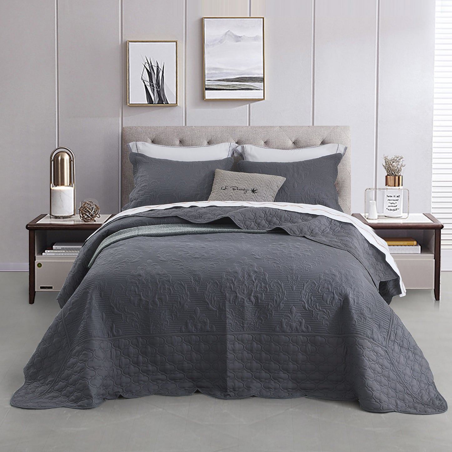 CHIXIN Ultrasonic Bedspread Coverlet Set