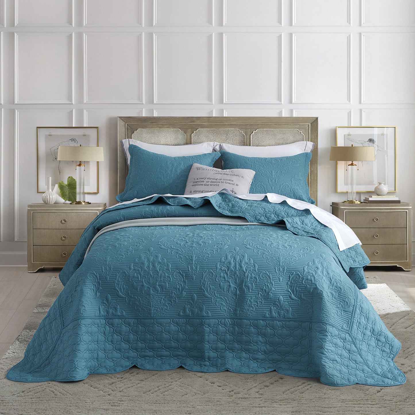 CHIXIN Ultrasonic Bedspread Coverlet Set