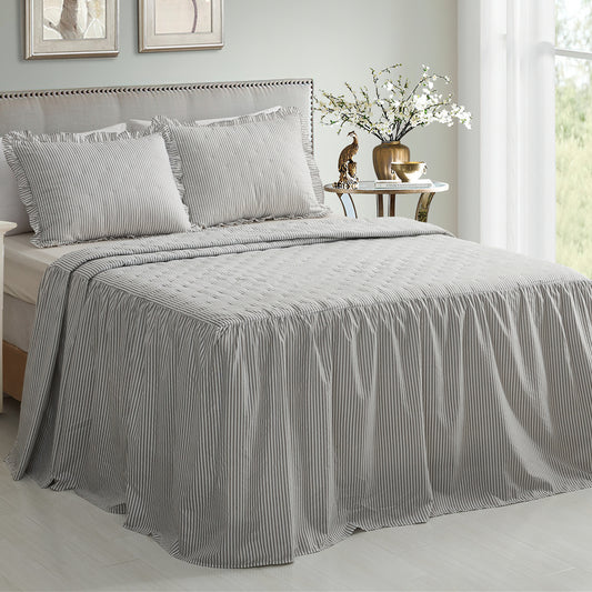 CHIXIN Ruffle Skirt Bedspread