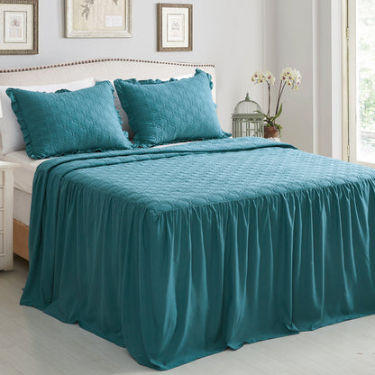 CHIXIN Ruffle Skirt Bedspread